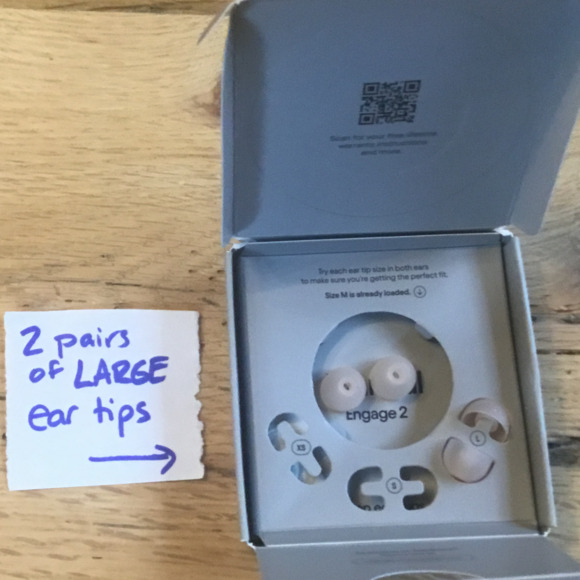 4 Loop Engage 2 earplug tips LARGE 2 pairs of large tips replacement Bundle - Picture 1 of 7